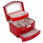 boite a bijoux cuir rouge