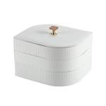 boite bijoux cuir blanc