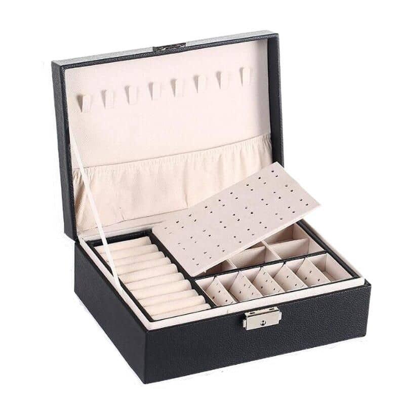 boite en cuir rangement bijoux