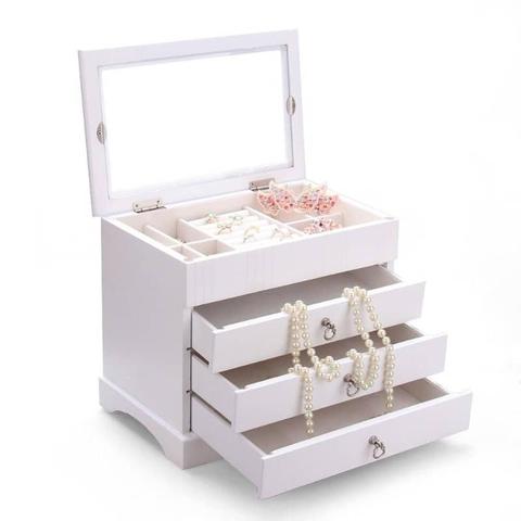 coffret bijoux femme bois luxe