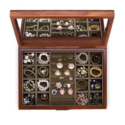 coffret à bijoux avec miroir