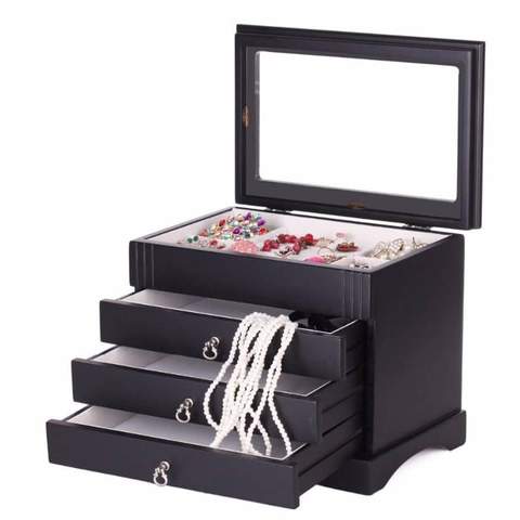 rangement à bijoux en bois pour femme
