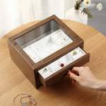 rangement à bijoux en bois avec tiroir